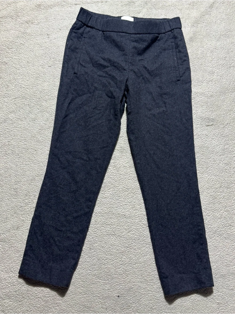 Aritzia Wilfred Pants Womens 00 Gray Wool Blend Stretch Slacks Mid Rise 26x24